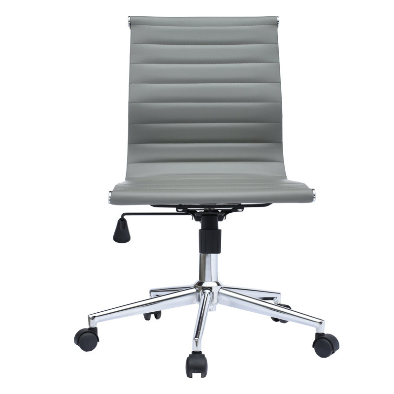Grey ribbed office chair clearance